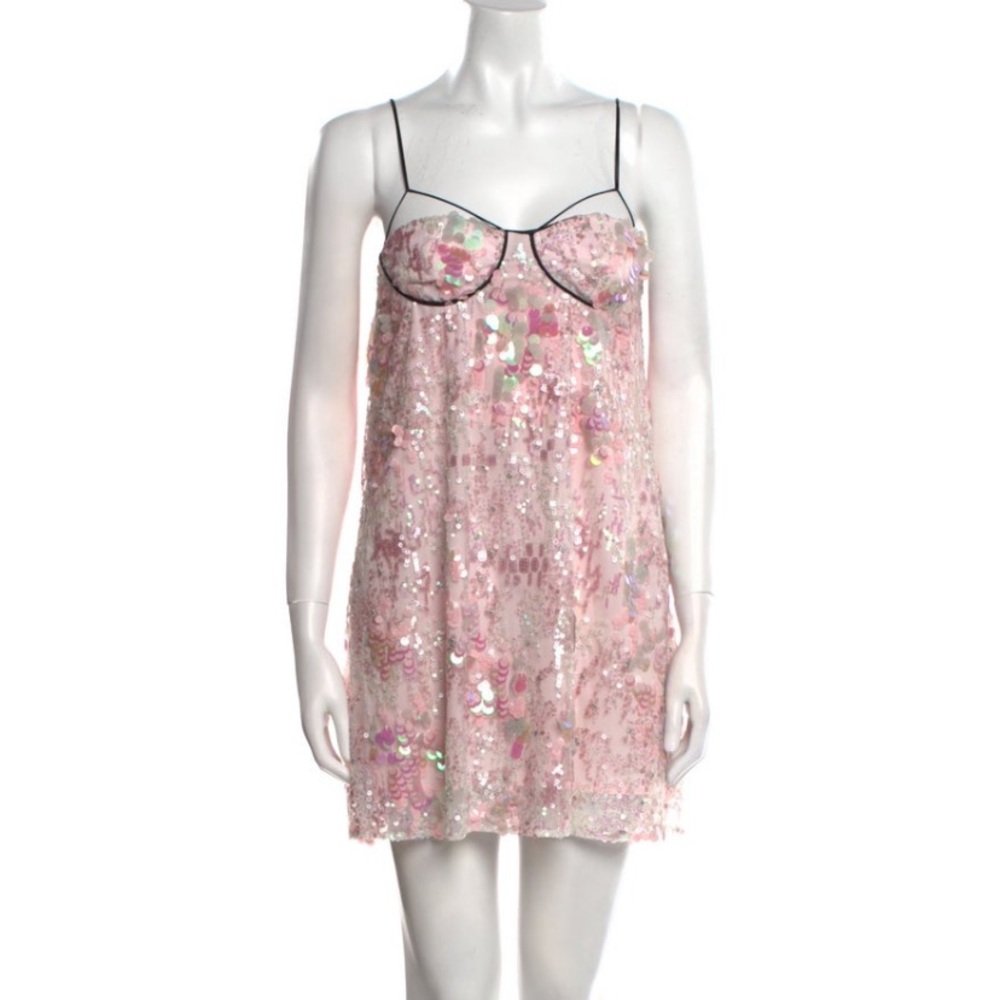 Pink Sequin party Dress